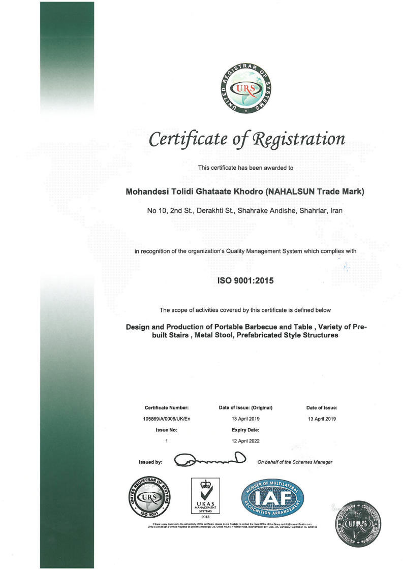 Mohandesi Toledi ISO 9001